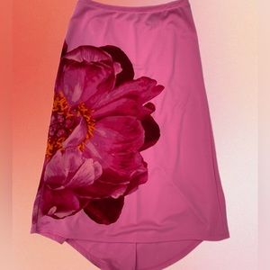 EARLY 1990-2000’s style pink watercolor flower print skirt